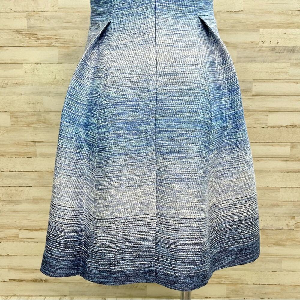 Shoshanna Revolve Helena Ombre Tweed Dress Size 0 Blue with Pockets Fit & Flare - Picture 11 of 15